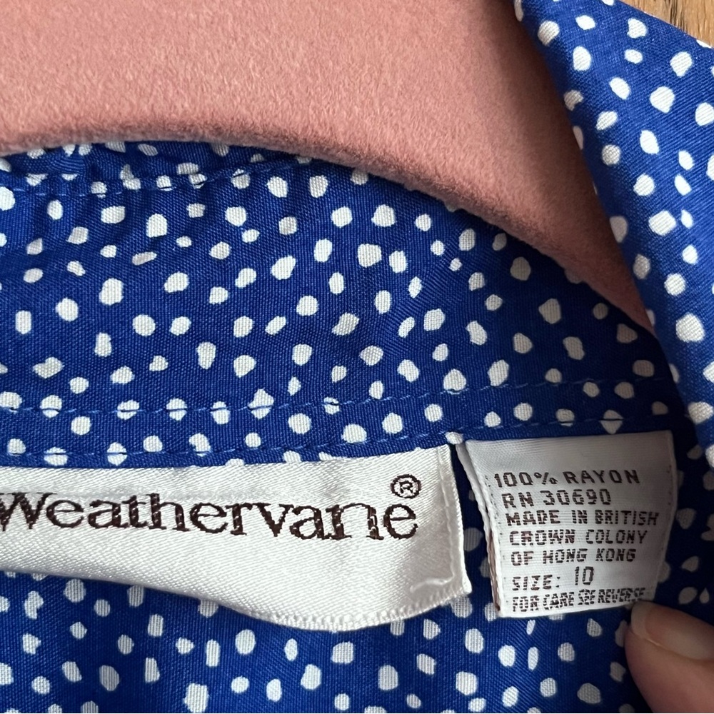 Vintage Weathervane Button Up Top Patchwork Beach… - image 8